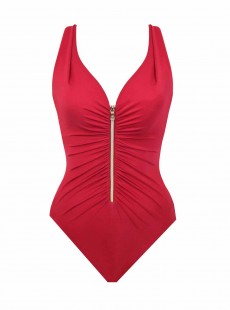 Maillot de bain gainant Zipt Rouge - Razzle Dazzle - "M" - Miraclesuit swimwear