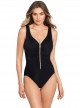 Maillot de bain gainant Zipt Noir - Razzle Dazzle - "M" - Miraclesuit swimwear