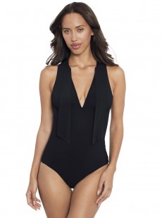 Maillot de bain lissant 1 pièce Bandolier noir - Banda - Amoressa