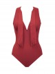 Maillot de bain lissant 1 pièce Bandolier rouge - Banda - Amoressa