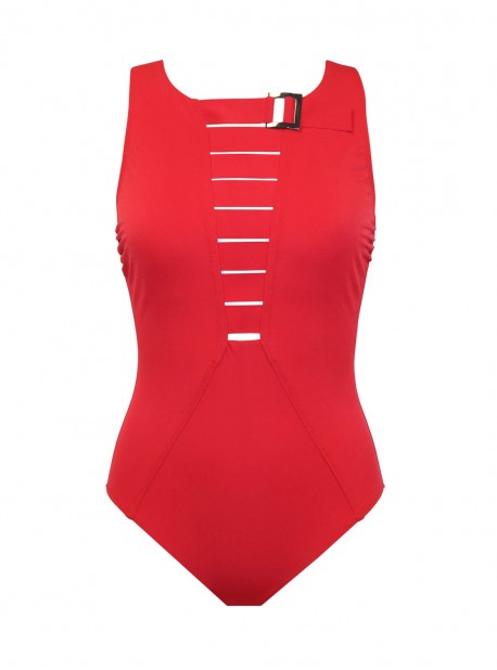 Maillot de bain lissant 1 pièce Constantine rouge - Triomphe - Amoressa