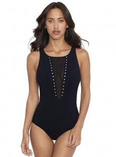 Maillot de bain lissant 1 pièce Centai noir - Ophelia - Amoressa