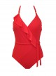 Maillot de bain lissant 1 pièce Beau rouge - Flamenco - Amoressa