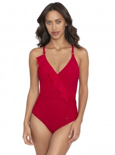 Maillot de bain lissant 1 pièce Beau rouge - Flamenco - Amoressa