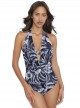 Maillot de bain lissant 1 pièce Laila Bleu - Blue Panther - Amoressa