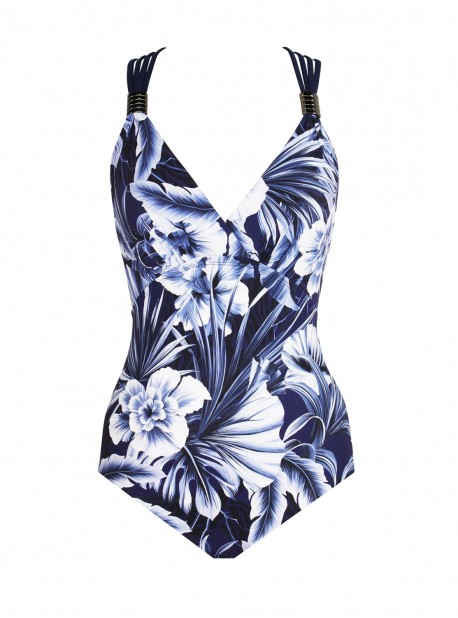 Maillot de bain lissant 1 pièce Horizon - Blue Panther - Amoressa