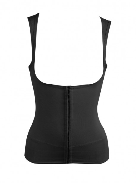 Ceinture gainante noire avec bretelles - Inches Off - Miraclesuit Shapewear