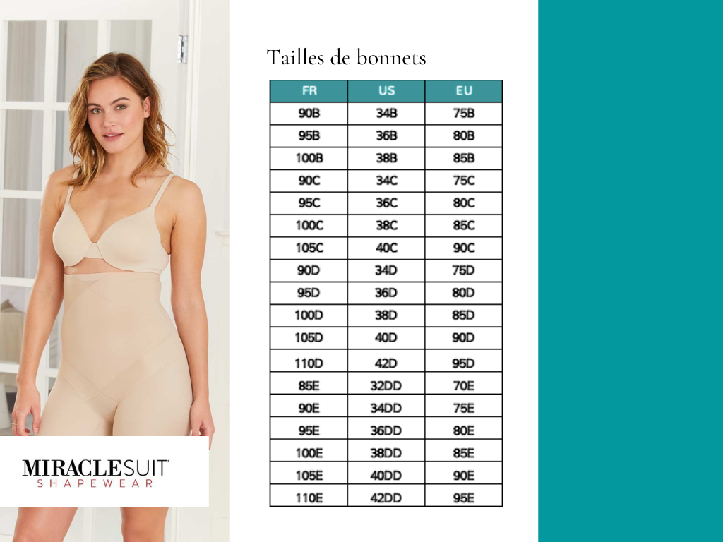 Guide taille Miraclesuit Shapewear 2